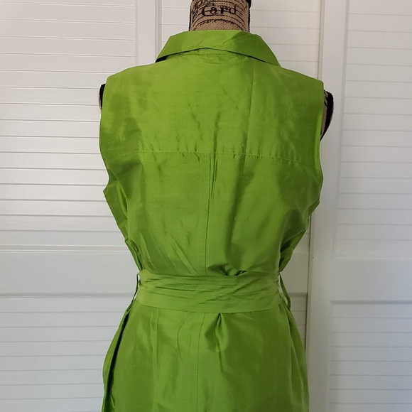 NEW ASAP Saks Fifth Avenue Silk Sleeveless Shirt Dress-Local Pickup Available - Picture 4 of 7